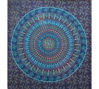 Tapiz bohemio de pared hecho a mano con un diseño de mandala de estilo indio de la luna y del sol, para colgar de la pared, QUEEN DESIGN 31