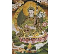 Tapiz Budista de Seda Bordado Tibetano Thangka Guru Rinpoche Padmasambhava Tangka Yoga, Tapiz Colgante de Pared, Arte de Pared, decoración del hogar