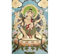 Tapiz Budista de Thangka Tibetano Bordado de Seda, 6 Brazos, Parnashavari Tangka, Yoga, Tapiz Budista, Arte de Pared Colgante, decoración del hogar