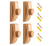 Tapiz Colgantes 4 Pack | Madera de Haya, 3.2in X 1.3 pulgadas X 1.2in | Montaje en la pared de la manta Quilt Display Rack | Espalda, Tapiz Colgantes Clips Con Tornillos
