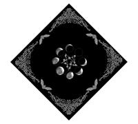 Tapiz cuadrado de adivinaciones con fase lunar, astrología, mantel de tarot, mantel de mesa de brujería, suministros de fase lunar, estrella, tarot, tarjeta espiritual