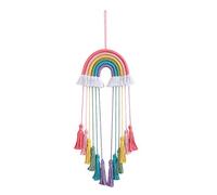 Tapiz de arco iris tejido de 6 capas para decoración de pared, guardería, sala de estar, dormitorio de niños, decoración del hogar, adorno colgante de pared