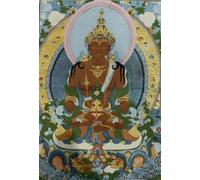 Tapiz de Budismo Thangka Tibetano Bordado de Seda, Amitabha, Buda de la longevidad, Tangka Fengshui, Colgante de Pared para decoración del hogar