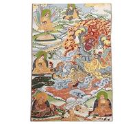 Tapiz de Budismo Thangka Tibetano Bordado de Seda Padmasambhava Dorje Drolo Tangka Fengshui Colgante de Pared para decoración del hogar