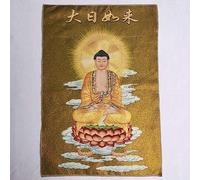 Tapiz de Budismo Thangka Tibetano Bordado de Seda Tathagata Buda Tangka Colgante de Pared para decoración del hogar Tapiz