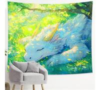 Tapiz de dragón blanco de ensueño, colgante de pared de bosque encantado, estética mágica para dormitorio, sala de estar, espacio de relajación, decoración inspirada en la naturaleza, 40 x 60 pulgadas