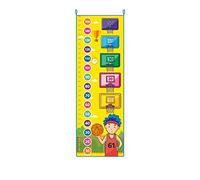 Tapiz de entrenamiento de salto alto para niños, divertido juego de rebote adhesivo de pared, con 10 muñecas y 2 ganchos, 3 modelos (tamaño: 50 x 150 cm) ()
