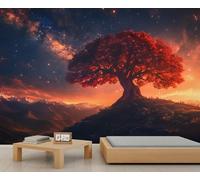 Tapiz de galaxia 3D, mural de pared de cielo estrellado, murales de árbol de la vida para inquilinos, sala de estar, dormitorio, pasillo, decoración de fondo de TV, 150 x 100 cm
