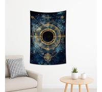Tapiz de galaxia mística y dorada, arte celestial espacial para colgar en la pared, tapices decorativos bohemios para dormitorio, sala de estar, dormitorio, decoración perfecta para el hogar, 101 x