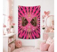 Tapiz de mariposa, bohemio, moderno, flechas, gemas, melocotón, grande, tapiz genial para dormitorio, apartamento, colgar en la pared, 101,6 x 152,4 cm