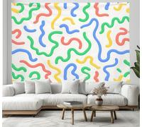 Tapiz de Pared, 100x75cm Colgar en la Pared, Simple Líneas Tela Póster de Tapiz, Vistoso Abstracto Divertido Tapices Decorativos Artístico, para Dormitorio Sala de Estar Oficina