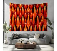Tapiz de pared Abstracto PatróN de Vela GeoméTrico Colgar en la Pared Color Naranja Tapicería Mandala indio Bohemio Tela Decoración para Sala Estar Dormitorio 150x100 cm