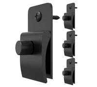 Tapiz de pared colgantes-2.52x0.79in Acero Aluminio Negro 4 unids, Clip-on edredón Tapizadores de alfombra, Tapiz manta Clips de exhibición | Sala Biblioteca Estudio Pared Colgante Ornamento