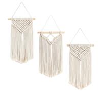 Tapiz de pared de macramé, tapiz tejido de arte pequeño, tapices bohemios chic, decoración de pared para el hogar, apartamento, habitación de los niños, dormitorio, decoración de habitaciones, 35 cm