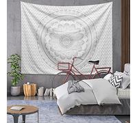 Tapiz de Pared Grande 200 x 150 cm, Tapices de Tela Boho Hippie Mandala, Tapiz Toalla de Playa Manta Bohemio Sol y Luna, Tapices Decorativos Artístico para Colgar Dormitorio Sala de Estar (Mandala B)