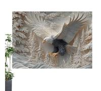 Tapiz de pared grande, arte moderno, águila, arte realista de vida silvestre, gran tapiz estético, para dormitorio, comedor, oficina, apartamento, hotel, restaurante, cumpleaños
