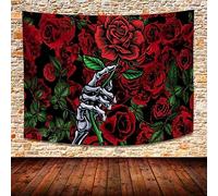 Tapiz De Pared Planta Jardín Hombre Esqueleto Brazo Esqueleto Tapices Decorativo Multiuso Paño De Pared Ideal Tapestry Para Habitacion Dormitorio Hogar 130X152CM
