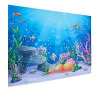 Tapiz de Pared Submarino Colorido, Tela de Fondo Ligera de Vinilo | Fondo del Océano para Fiestas Temáticas, Dormitorio, Boda, Graduación, Detalle Elegante