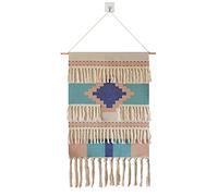 Tapiz de pared tejido de macramé para colgar, 20 pulgadas de ancho x 34 pulgadas de alto, extra grande, bohemio, chic, bohemio, marroquí, geométrico, decoración para apartamento, dormitorio, sala de