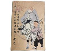Tapiz de Seda Bordado Thangka filósofo Litterateur Lao-tzu Tangka Thangka Colgante de Pared para decoración del hogar