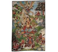 Tapiz de Seda Bordado Tibetano Thangka Budismo Shakyamuni Buddha Life Story Tangka Fengshui Colgante de Pared para decoración del hogar