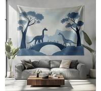 Tapiz Del Dormitorio Dinosaurio De Dibujos Animados Del Bosque Suave ligero para Uso en Interiores y Exteriores De Color Claro Colgante De Pared Arte De Pared Manta de Playa Paños de Picnic 230x180cm