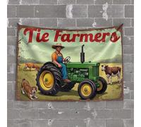 Tapiz divertido de John Deere Farmers: Power In The Field, arte para dormitorio, decoración de bar al aire libre (75 x 100 cm)
