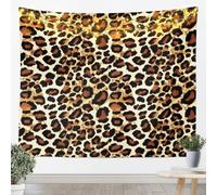 Tapiz estampado de leopardo, tapices africanos de guepardo salvaje para colgar en la pared, retro noble decoración del hogar, regalo, decoración del dormitorio, marrón, negro, amarillo, sala de estar