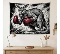 Tapiz gráfico de ilustración deportiva de boxeo, 101,6 x 76,2 cm
