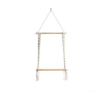 Tapiz para colgar en la pared, de algodón tejido a mano, estante de almacenamiento para sala de estar, dormitorio, decoración del hogar, organizador de macramé (capa estilo B)