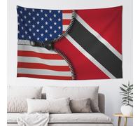 Tapiz Pared Bandera De Trinidad Y Tobago Y Estados Unidos Art Poster Arte Tapices Estética Tapiz De Paredpara Estardormitorio Casa Dormitorio L