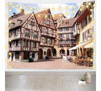 Tapiz Pared Calle Plaza Paisaje Urbano Francia Colmar Plaza Edificios Tradicionales Tapestry Estética Tapestries Arte Para Estardormitorio Dormitorio L