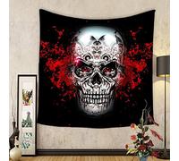 Tapiz Pared de Creativo, Morbuy Decoración Tapices Estilo Calavera de Color Impreso Tapicería Cubierta del Sofa Manteles Cortina Picnic Blanket Playa Accesorio Casero (Grande (150 x 200 cm), ojo rojo)