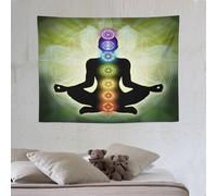 Tapiz Pared Meditación De Yoga Zen De Los Siete Chakras Lutos Mandala Tapices Estético Art Poster Multiuso Tapestry Para Estar Estardormitorio Apartamento L