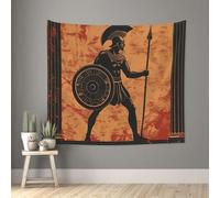 Tapiz Pared Mito Del Soldado Guerrero Espartano Griego Antiguo Vintage Estético Art Poster Arte Para Estardormitorio Casa S