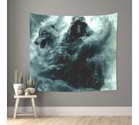 Tapiz Pared Parca Lobo Esqueleto Fantasma Alma Terror Abstracto Estética Tapices Decoración Para Estar Casa S