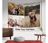 Tapiz personalizado con tus propias fotos, haz tu propio tapiz, foto y texto personalizados, tapices personalizados para pared