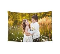 Tapiz Personalizado,Fondo Personalizado con Foto Texto Nombre,Manta de Pared Personalizada para Decoración de Sala de Bodas,para Papá,Mamá,Niños,Amigos Obsequios Conmemorativos Familiares