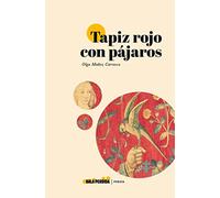 TAPIZ ROJO CON PÁJAROS