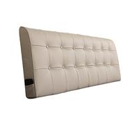 Tapizado cuero sintético cabecera almohada de tamaño completo cama respaldo cojín para dormitorio dormitorio daybed caqui 79 pulgadas king size