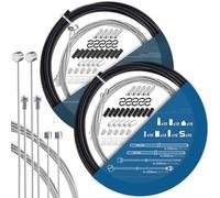 TAPKUA Extendido 2,5m Kit Cables de Freno y Cambio de Bicicleta con 2 Mangueras de 3m, para Bicicletas de Montaña de Carretera (Negro)