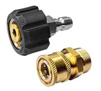 TAPKUA Kit adaptador para limpiadora de alta presión M22 1/4" Quick Connect, pistola de conexión rápida para mangueras de alta presión