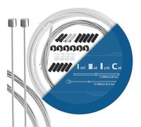 TAPKUA Kit Cable de Desviador de Bicicleta, 2500mm Cables de cambios de bicicleta con 3M Funda de Cables de Engranaje de Bicicleta, Apto para Bicicletas de Montaña y Carretera, etc