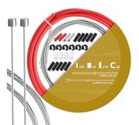 TAPKUA Kit Cable de Desviador de Bicicleta, 2500mm Cables de cambios de bicicleta con 3M Funda de Cables de Engranaje de Bicicleta, Apto para Bicicletas de Montaña y Carretera, etc