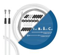 TAPKUA Kit de Cable de Freno de Bicicleta, 2500mm Cable de Freno de Bicicleta de Carretera y Funda de Cable de 3M (Blanco)