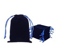 Tapleap Bolsa de tela de terciopelo con cordón, bolsas azules de 3 x 4 pulgadas para joyas pequeñas, regalo, pulsera, auriculares (50 piezas)