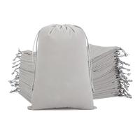 Tapleap Bolsa real de tela de terciopelo con cordón para corona, bolsa gris de 7 x 10 pulgadas, bolsa para tarjetas de tarot, o envolver regalo del 4 de julio, juguetes, joyas, pulseras (50 piezas)