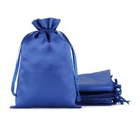 Tapleap Bolsas de regalo de satén azul de 6 x 9 pulgadas, bolsas de joyería, bolsas de regalo de boda, bolsas de regalo de Navidad, baby shower, 30 por paquete