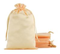 Tapleap Bolsas de regalo de tela de satén amarilla, para el aula de los niños, bodas, cumpleaños, baby shower o regalos de despedida de soltero, día de la madre, kits de resaca o joyas, 5 x 8 pulgadas