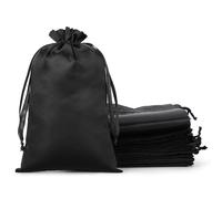 Tapleap Bolsas de regalo de tela de satén negro, para el aula de los niños, bodas, cumpleaños, baby shower o regalos de despedida de soltero, día de la madre, kits de resaca o joyas, 5 x 8 pulgadas